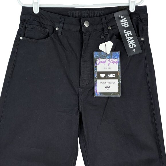 NWT VIP JEANS Womens Black Pants Size 15/16 Sculpting Boot Cut Stretch High Rise - Picture 3 of 10